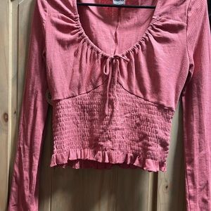 Long sleeve fitted crop top brand new